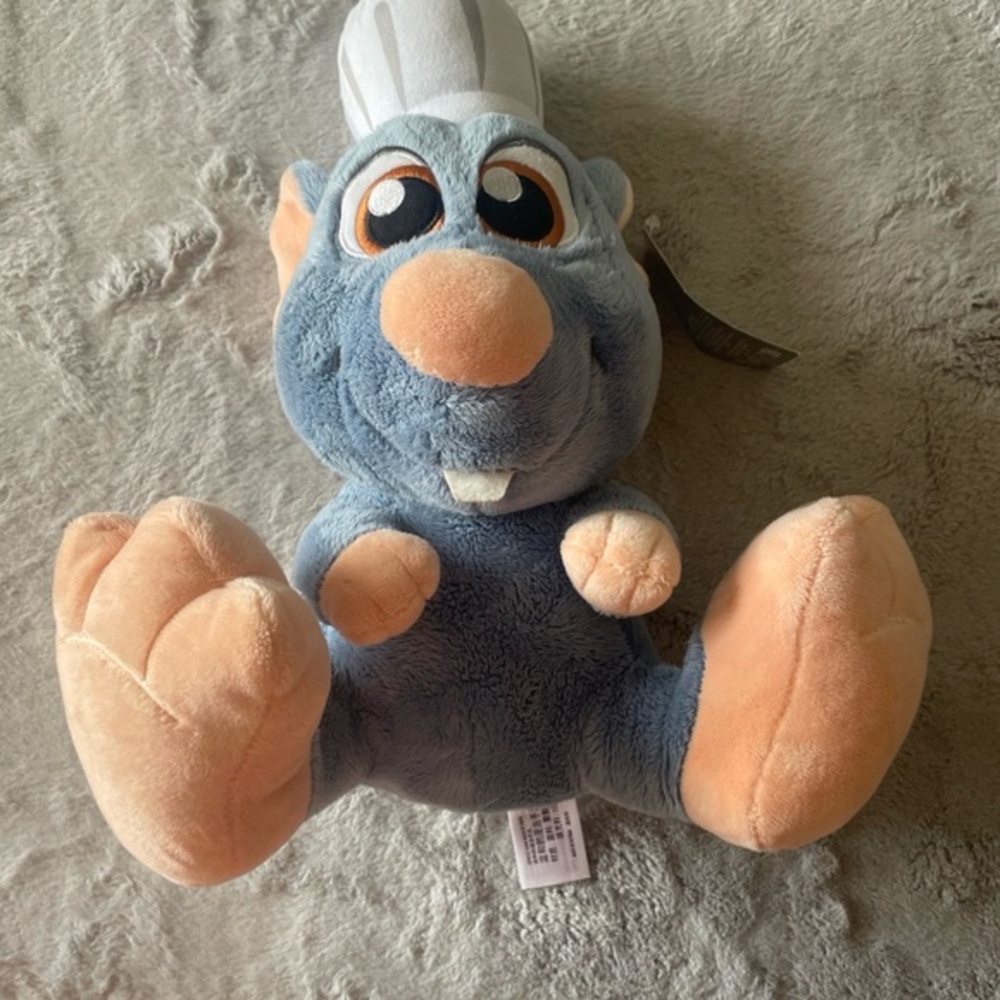 Remy Plush Blue and Peach Mouse Toy - Soft Stuffed Animal for Kids